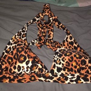 Animal print bikini top